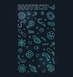 Biotech Concept Line Colored Vertical Banner