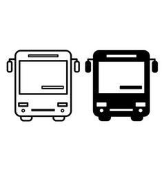 Bus Icons Black And White Front Auto