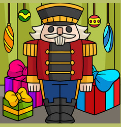 Christmas Nutcracker Colored Cartoon