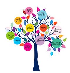 Colorful Tree With Motivational Messages