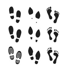 Footsteps Icon Template Color Editable Shoes