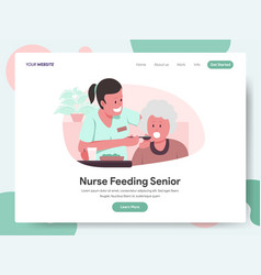 Nurse Or Caregiver Feeding Senior