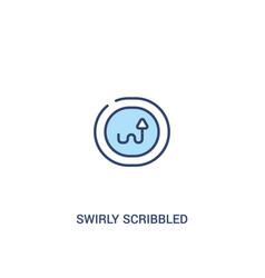 Swirly Scribbled Arrow Concept 2 Colored Icon