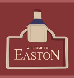 Easton Maryland With Red Background