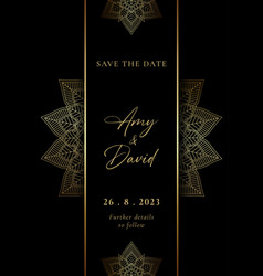 Elegant Save The Date Invitation With Gold