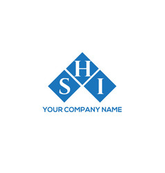 Shi Letter Logo Design On White Background