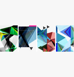 Triangle Blend Geometric Concept Poster Designs