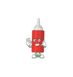 Cartoon Picture Sauce Bottle Make A Call Gesture