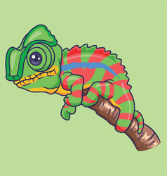 Cute Chameleon Animal Cartoon Character