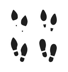 Footsteps Icon Template Color Editable Shoes