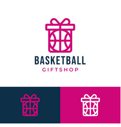 Gift Box And Basketball Logo