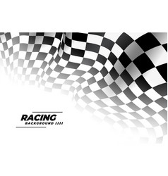 3d Racing Flag On White Background