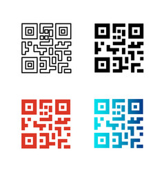 Abstract Qr Code Silhouette