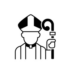 Clergy Black Linear Icon