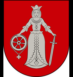 Coat Of Arms Of Kuldiga Town In Courland In Latvia