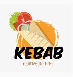 Creative Doner Kebab Logo Shawarma Emblem Turkish