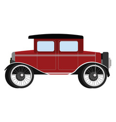 Vintage Red Car On A White Background