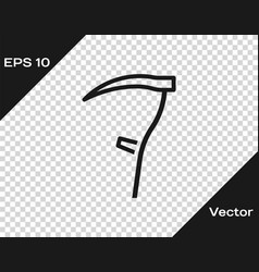Black Scythe Icon Isolated On Transparent