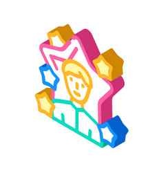 Talent Leadership Isometric Icon