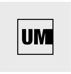 Um Brand Name Initial Letters Icon