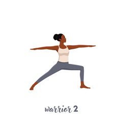 Woman Doing Warrior Ii Pose Virabhadrasana Ii