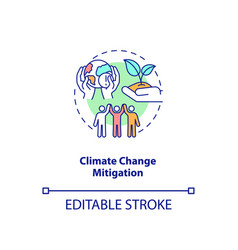 Climate Change Mitigation Concept Icon