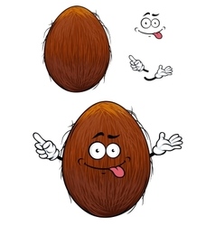 Cute Happy Cartoon Coconut With A Cheesy Grin