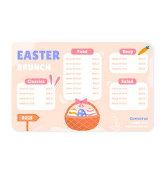 Easter Menu Template