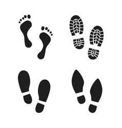 Footsteps Icon Template Color Editable Shoes