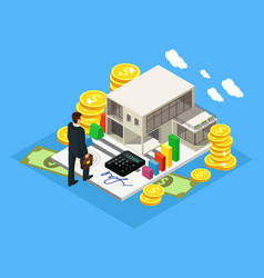 Isometric Finance And Investment Concept