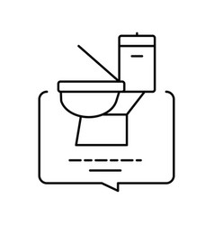 Toilet Use Homecare Service Line Icon