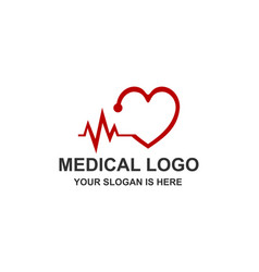 Medical healthcare stethoscope cross logo Vector Image