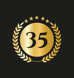 35th Years Anniversary Celebration Icon Logo