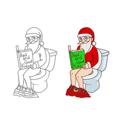 Santa Sitting On Toilet