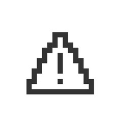 Triangle Shaped Caution Sign Pixelated Ui Icon