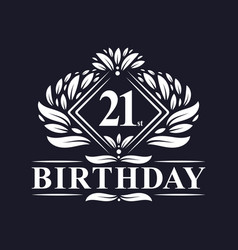 21 Years Birthday Logo Luxury 21st Birthday