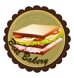 A Best Bakery Label With Sandwich