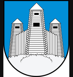 Coat Of Arms Of Saldus Town In Courland In Latvia