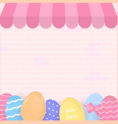 Easter Shop With Brick Wall Background