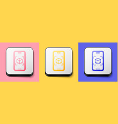 Isometric 3d Modeling Icon Isolated On Pink