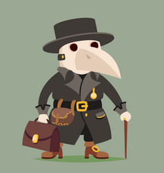 Medieval Plague Doctor Character Cartoon Design