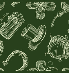 Vintage Saint Patricks Day Seamless Pattern