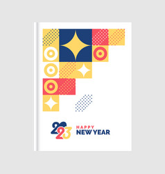 2023 Happy New Year Geometric Book Cover Design