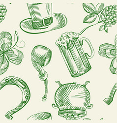 Festive Saint Patricks Day Seamless Pattern