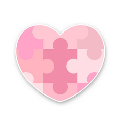 Heart With Puzzle Pieces Ideal For Valentines Day