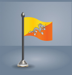 State Table Flag Of Bhutan