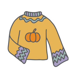 Autumn Sweater Hand Drawn