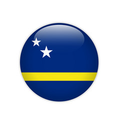 Curacao Flag On Button