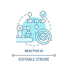 Reactive Ai Turquoise Concept Icon