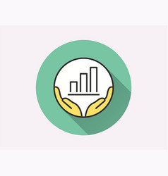 Business Insurance Flat Icon With Long Shadow For